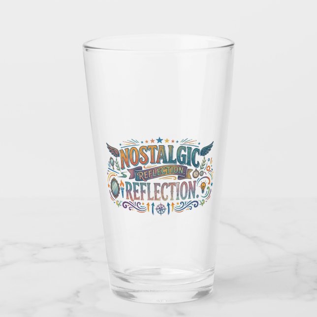 Nostalgic Reflection – Vintage-Inspired Artistic  Glass (Front)