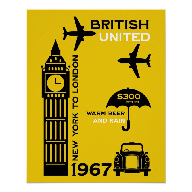 Nostalgic Retro Airline Poster (Front)