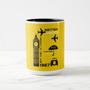 Nostalgic Retro Airline Poster Mug