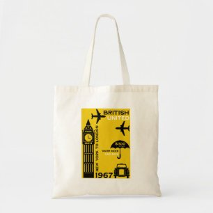Nostalgic Retro Airline Poster Tote Bag