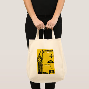 Nostalgic Retro Airline Poster Tote Bag