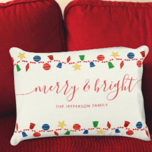 Nostalgic retro Christmas ornaments custom Decorative Cushion