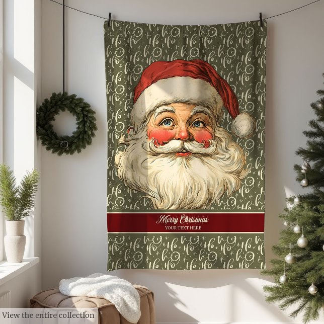 Nostalgic Santa Claus Blanket in Classic Red Style (Nostalgic Santa Claus Blanket in Classic Red Style)