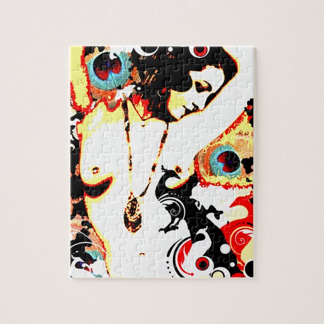 Nostalgic Seduction - Poetic Peacock Jigsaw Puzzle (Vertical)