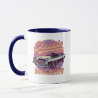 Nostalgic Synthwave Sunset Car