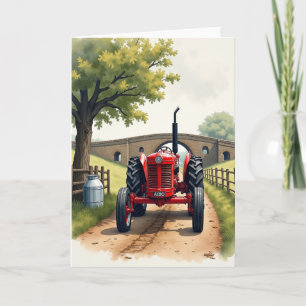 Nostalgic Tractor Birthday Card
