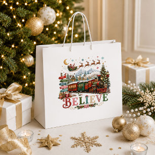 Nostalgic Vintage Christmas Holiday Gift Bag Style