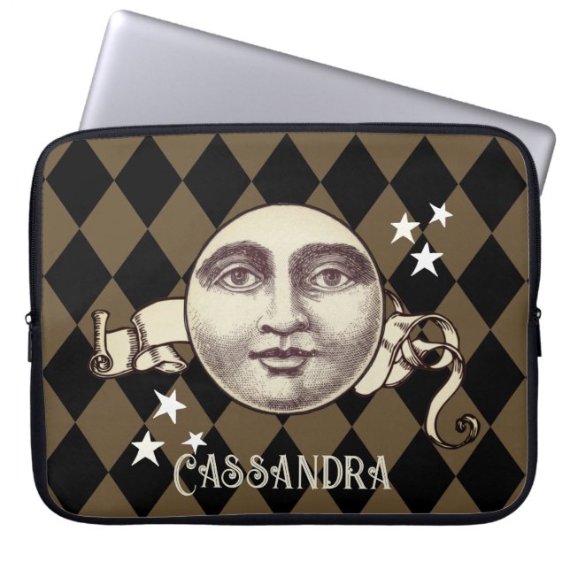 Nostalgic Vintage Steampunk Fantasy  Laptop Sleeve (Front)