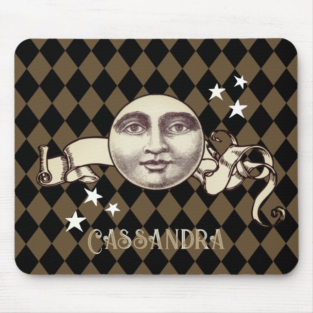 Nostalgic Vintage Steampunk Fantasy  Mouse Pad (Front)