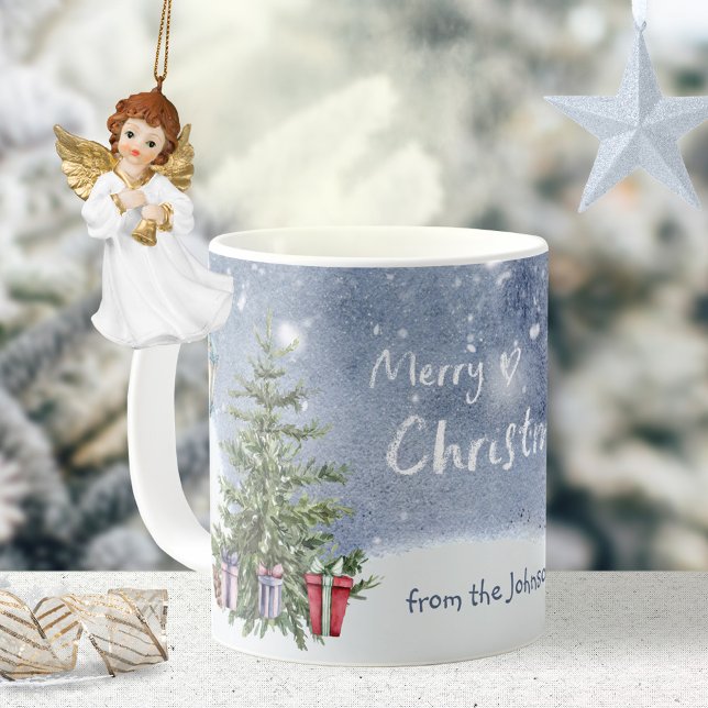 Nostalgic Watercolor Christmas Lantern Gifts Coffee Mug (Nostalgic Watercolor Christmas Lantern Gifts Coffee Mug ©Susanne Sachers - Sunny Mind 🌞)