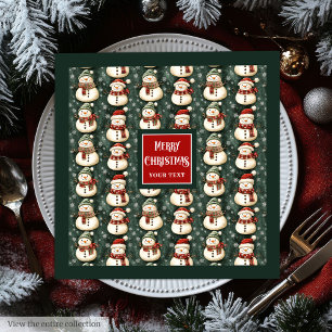 Nostalgic Watercolor Traditional Christmas Napkins