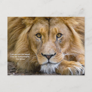 "Not a Bit Tamed" Motivational Quote + Your Photo Postcard