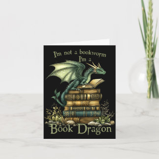 Not a bookworm funny fantasy reading book lovers card