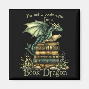 Not a bookworm funny fantasy reading book lovers magnet