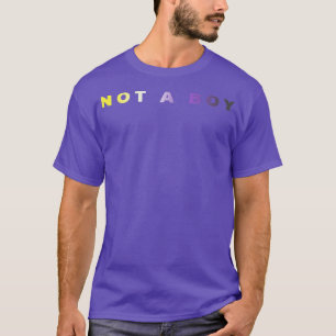 Not A Boy Subtle Nonbinary Flag Enby Pride Trans L T-Shirt