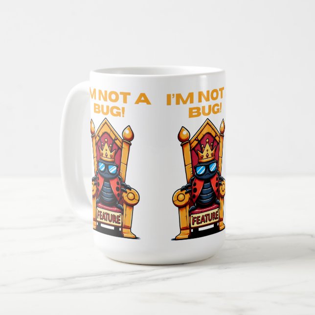 Not a bug shirt coffee mug (Front Left)