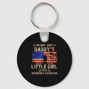 Not a daddy's little girl a veteran's daughter key ring