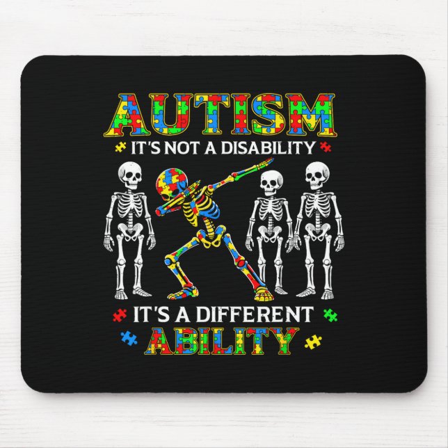 Not A Disability Different Ability for Kids Autism Mouse Pad (Front)
