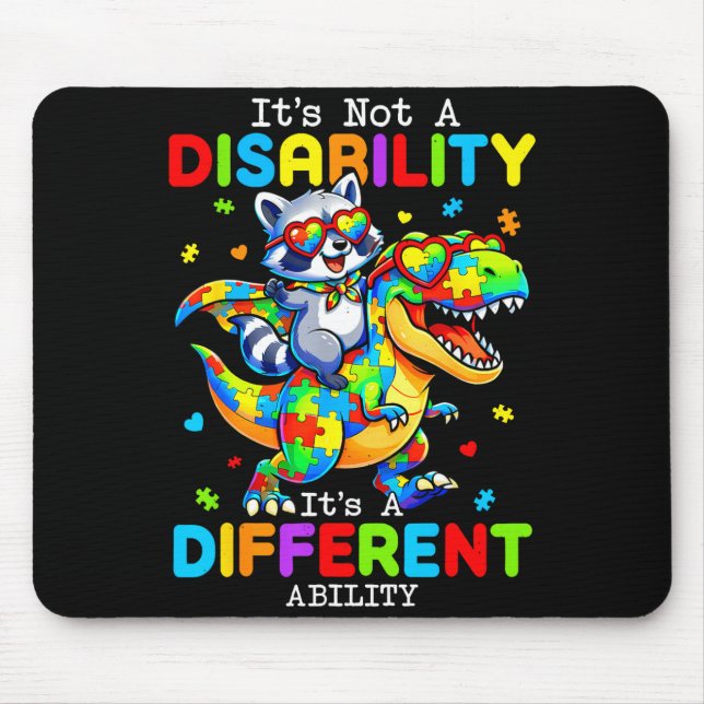 Not A Disability Different Ability for Kids Autism Mouse Pad (Front)