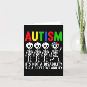 Not A Disability It's A Different Ability Autism S Card
