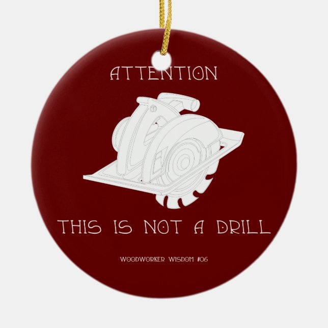 Not A Drill Ceramic Tree Decoration (Front)
