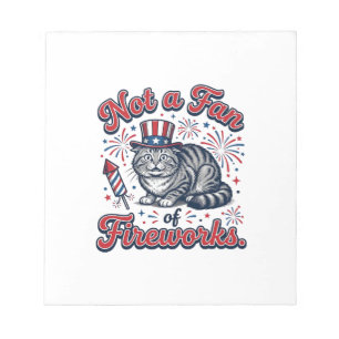 Not a Fan of Fireworks Scared Cat Shirt (2)_1 Notepad