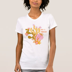 Not A Hugger   Boho Cactus   Funny Introvert Quote T-Shirt