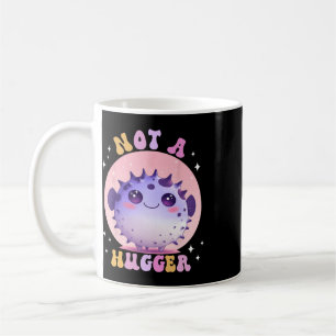 Not A Hugger Cute Pufferfish Autism Awareness Intr Coffee Mug