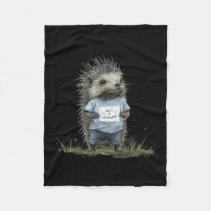 Not A Hugger Hedgehog  Fleece Blanket