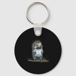 Not A Hugger Hedgehog  Key Ring