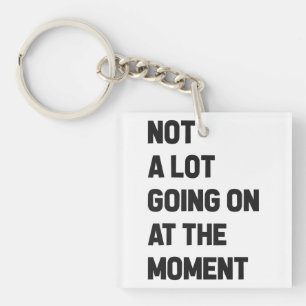 Not A Lot Going On At The Moment Funny Key Ring