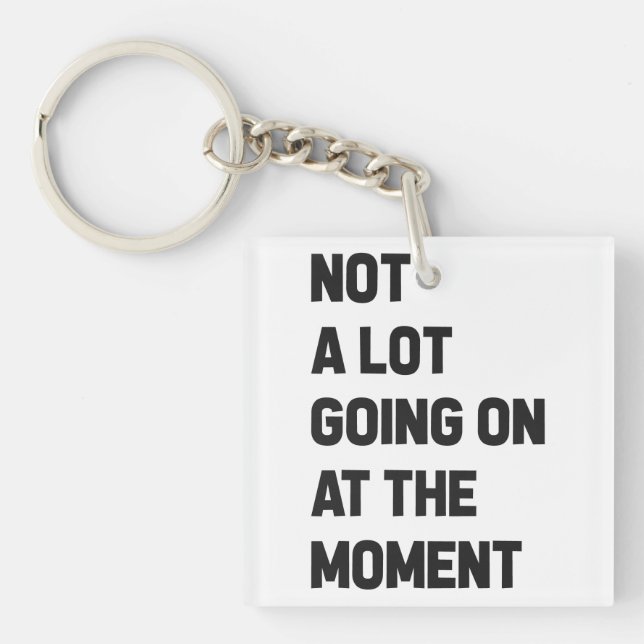 Not A Lot Going On At The Moment Funny Key Ring (Front)