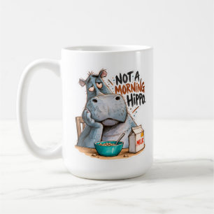🦛 Not a Morning Hippo Classic Mug ☕😴