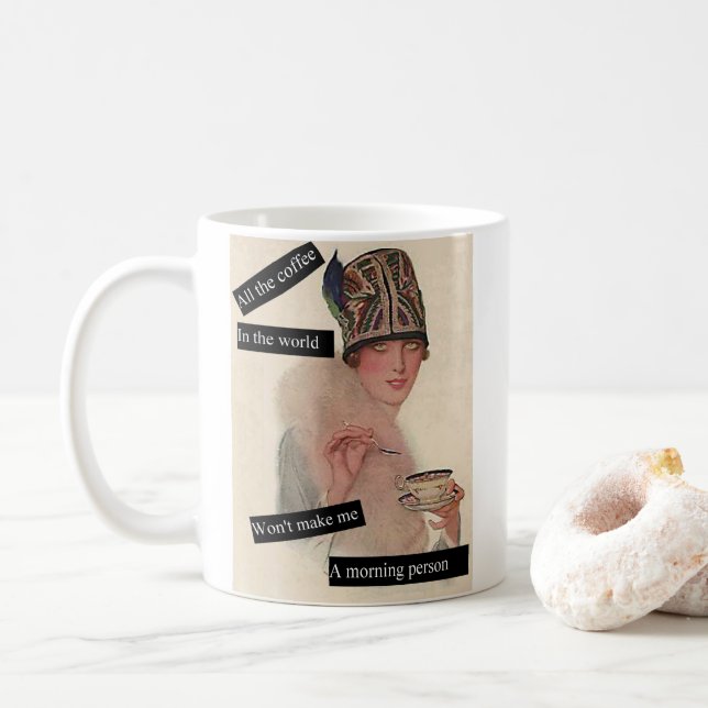 Not A Morning Person Coffee Mug (With Donut)
