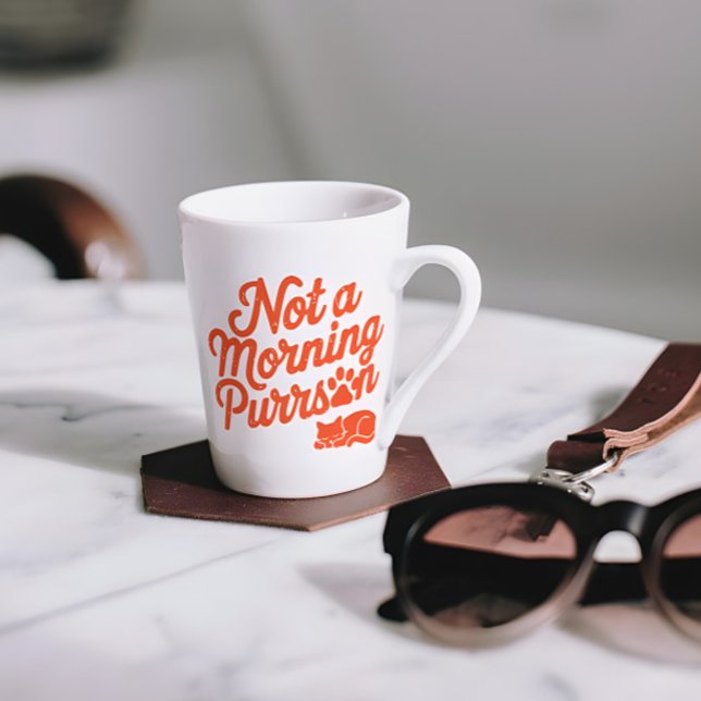 Not a Morning Purrson Funny Cat Mug (Creator Uploaded)