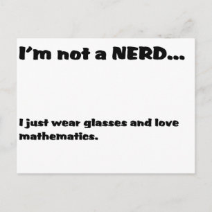 Not a NERD... Postcard