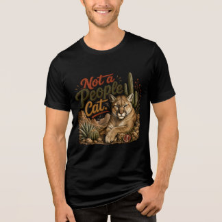 Not a People Cat, Puma, Mountain Lion, Introvert Tri-Blend Shirt