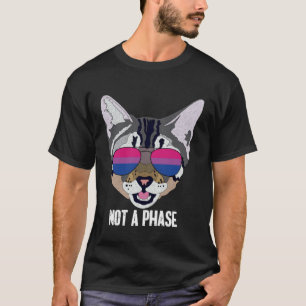 Not A Phase  Cat Bisexual Bi Pride T-Shirt