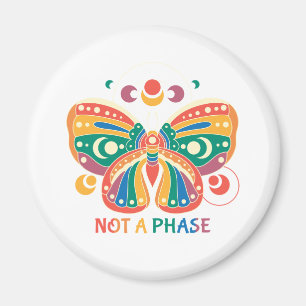 Not A Phase – Colourful Butterfly LGBTQ Pride Magnet