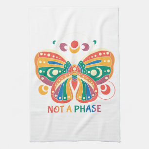 Not A Phase – Colourful Butterfly LGBTQ Pride Tea Towel