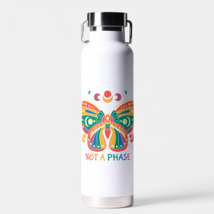 Not A Phase – Colourful Butterfly LGBTQ Pride Water Bottle