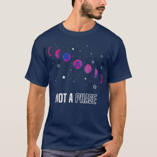 Not a Phase Moon Biseual Flag Clothes Funny Proud  T-Shirt