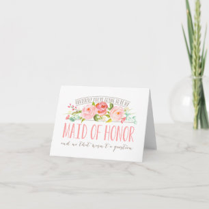 Not a Question, Maid Of Honour Rose Garden Invitation