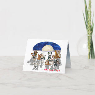 Not... a Silent Night Christmas Dogs Cartoon Card
