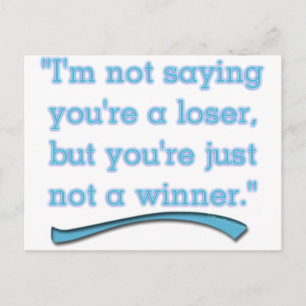 NOT A WINNER POSTCARD