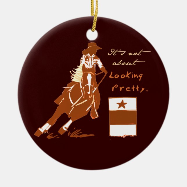 Not About Looking Pretty Ceramic Ornament (Front)