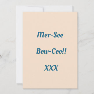 Not Actual Spelling! Thank You Card