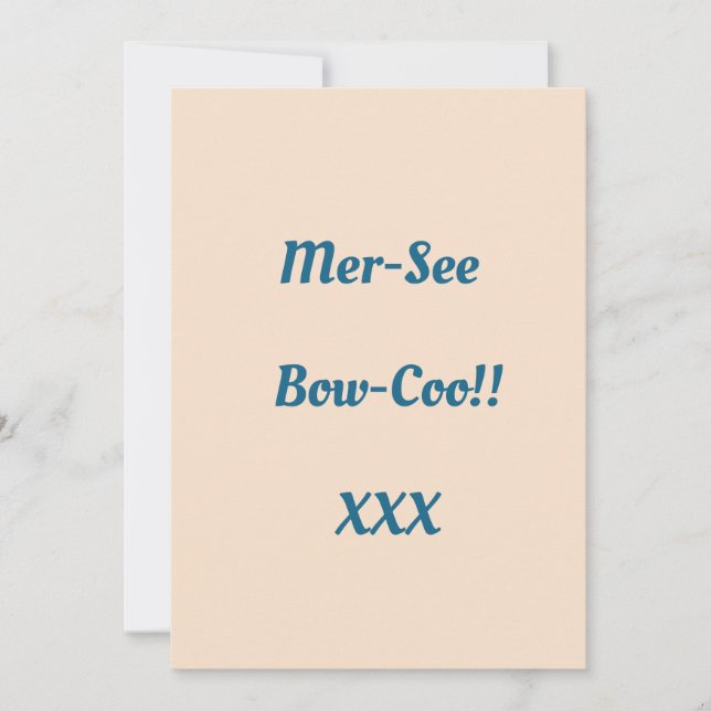 Not Actual Spelling! Thank You Card (Front)