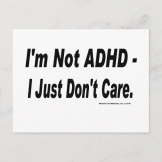 Not ADHD Postcard