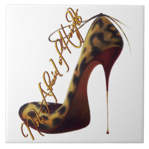 "Not Afraid of Heights" Tres Chic High Heel Design Ceramic Tile